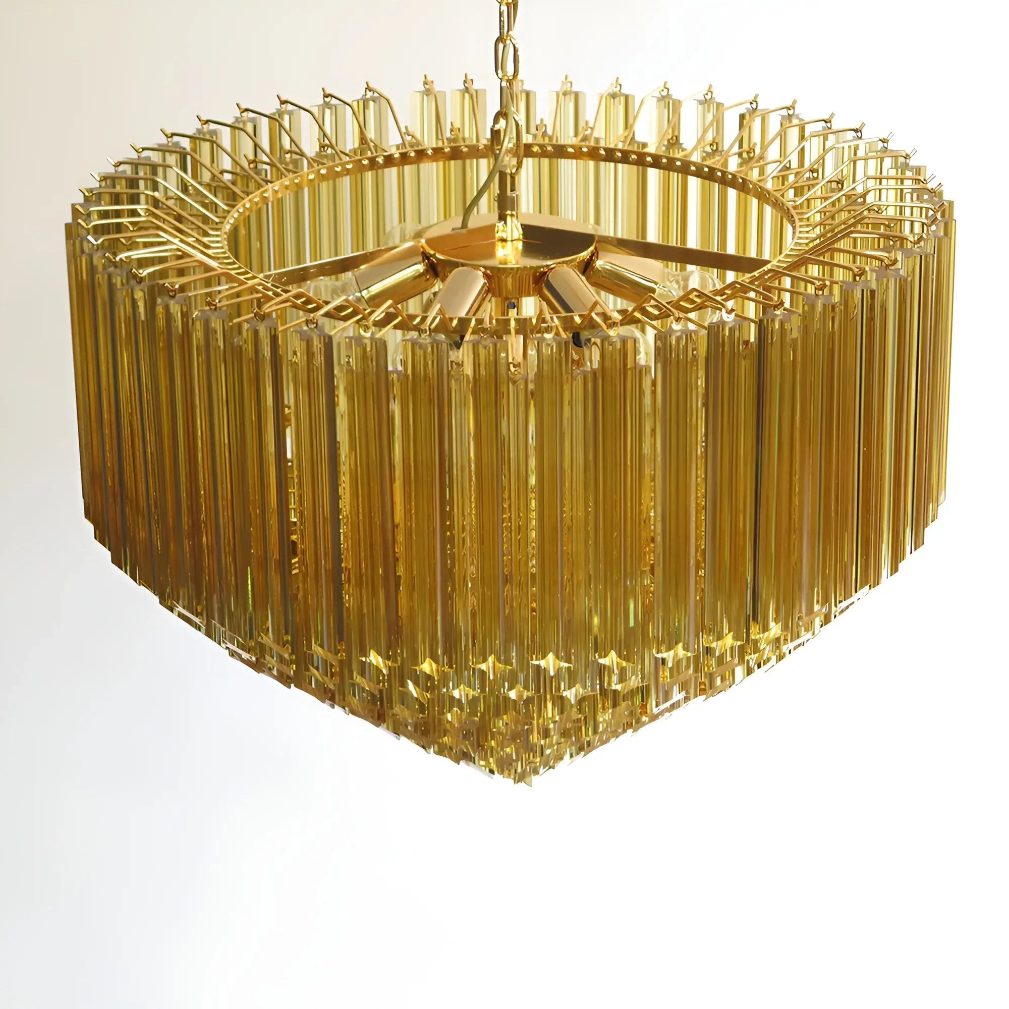 Prism Murano Amber Glass Chandelier - Vakkerlight