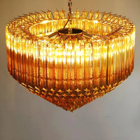 Prism Murano Amber Glass Chandelier - Vakkerlight