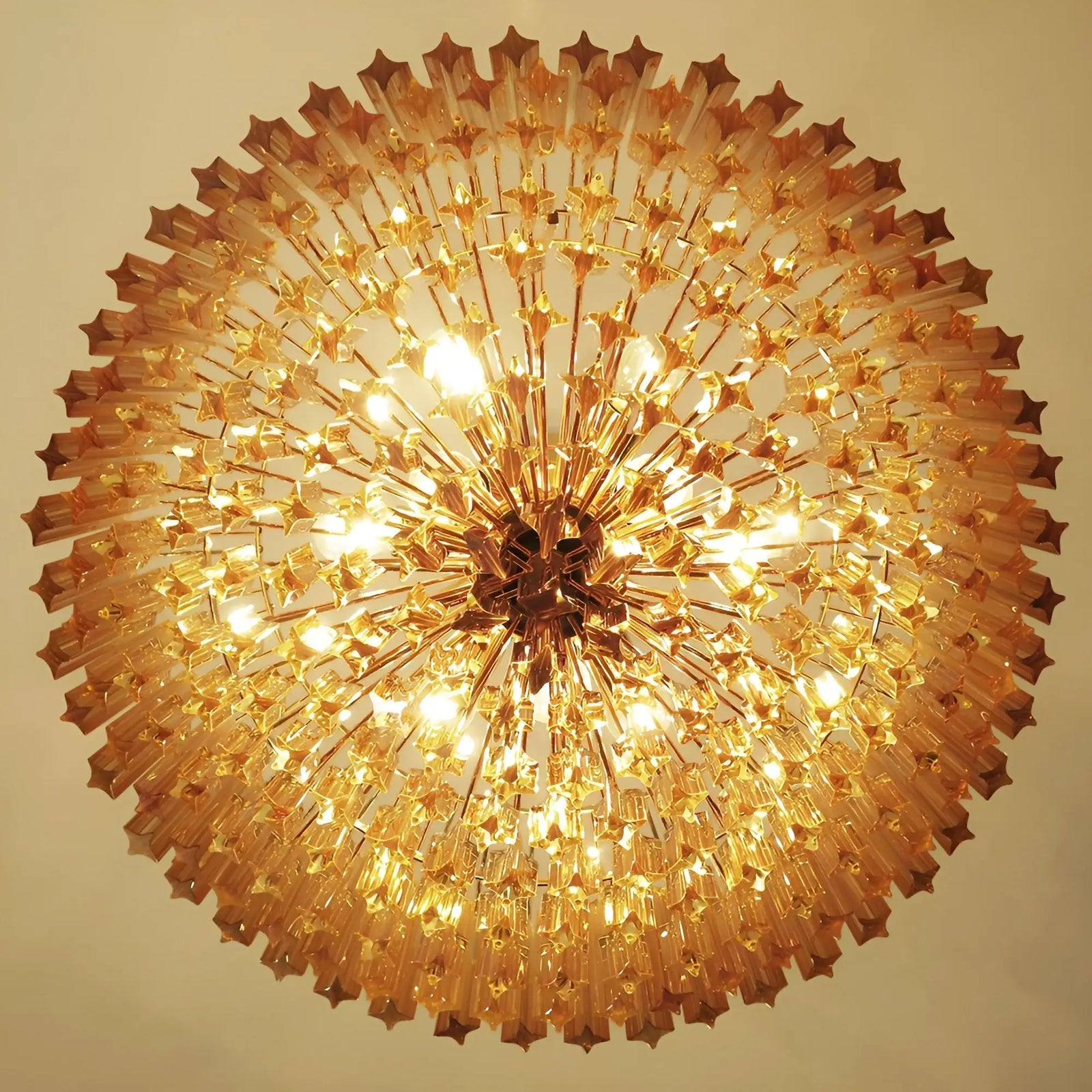 Prism Murano Amber Glass Chandelier - Vakkerlight