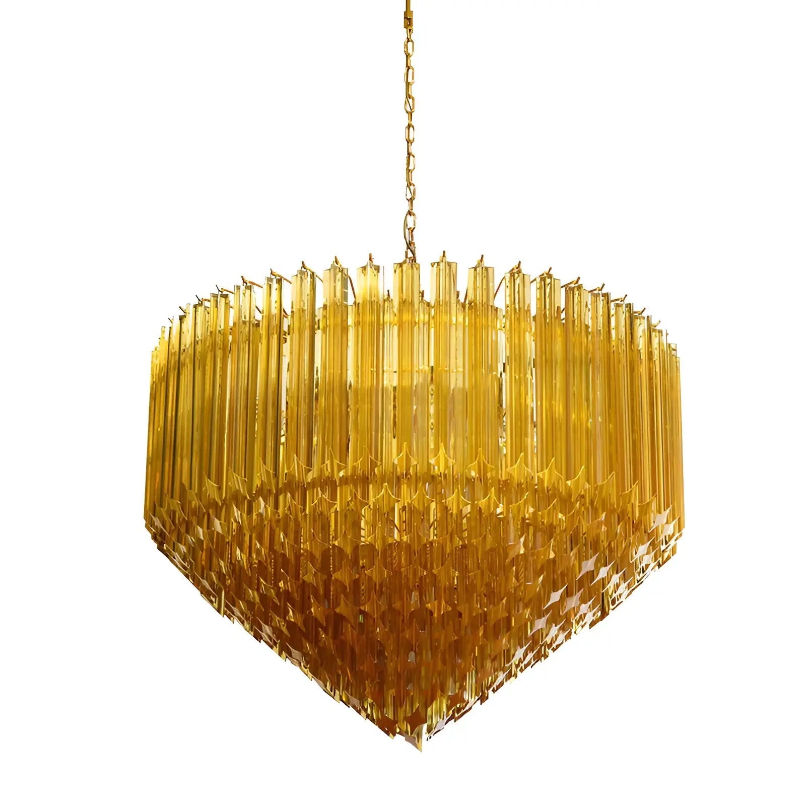 Prism Murano Amber Glass Chandelier - Vakkerlight