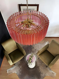 Prism Murano Pink Glass Chandelier - Vakkerlight