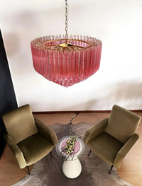Prism Murano Pink Glass Chandelier - Vakkerlight
