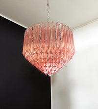 Prism Murano Pink Glass Chandelier - Vakkerlight