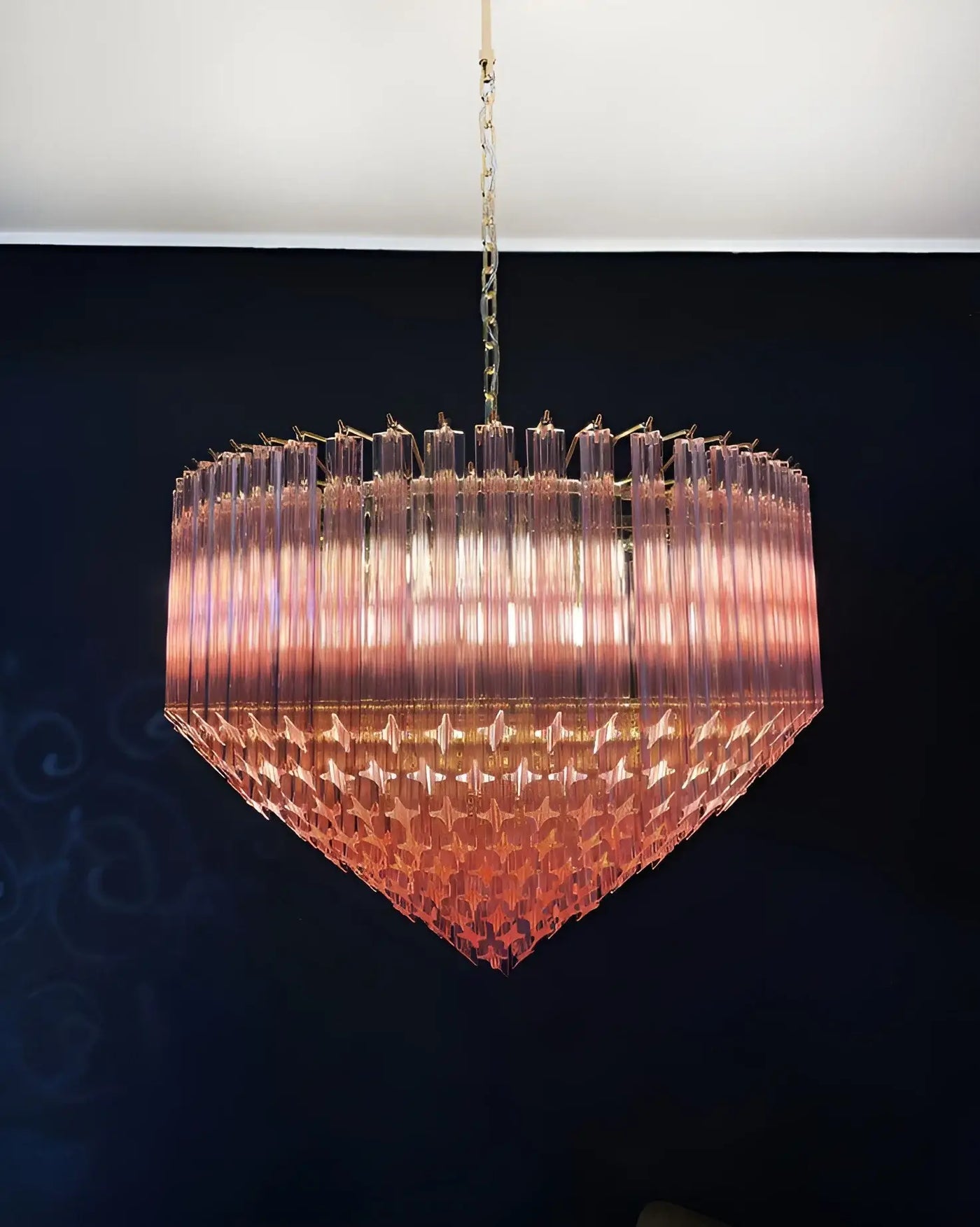 Prism Murano Pink Glass Chandelier - Vakkerlight
