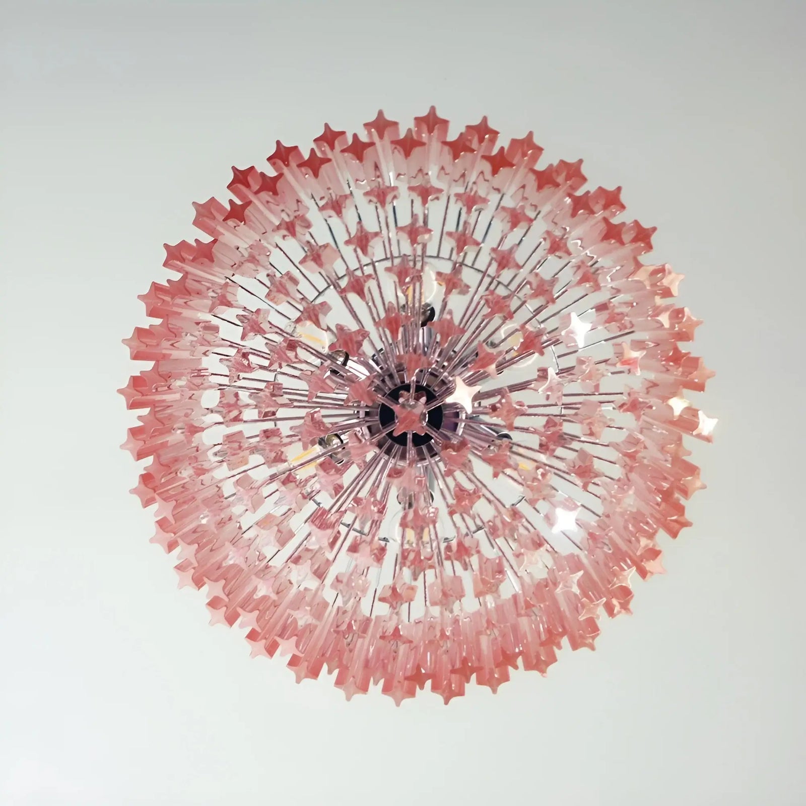 Prism Murano Pink Glass Chandelier - Vakkerlight