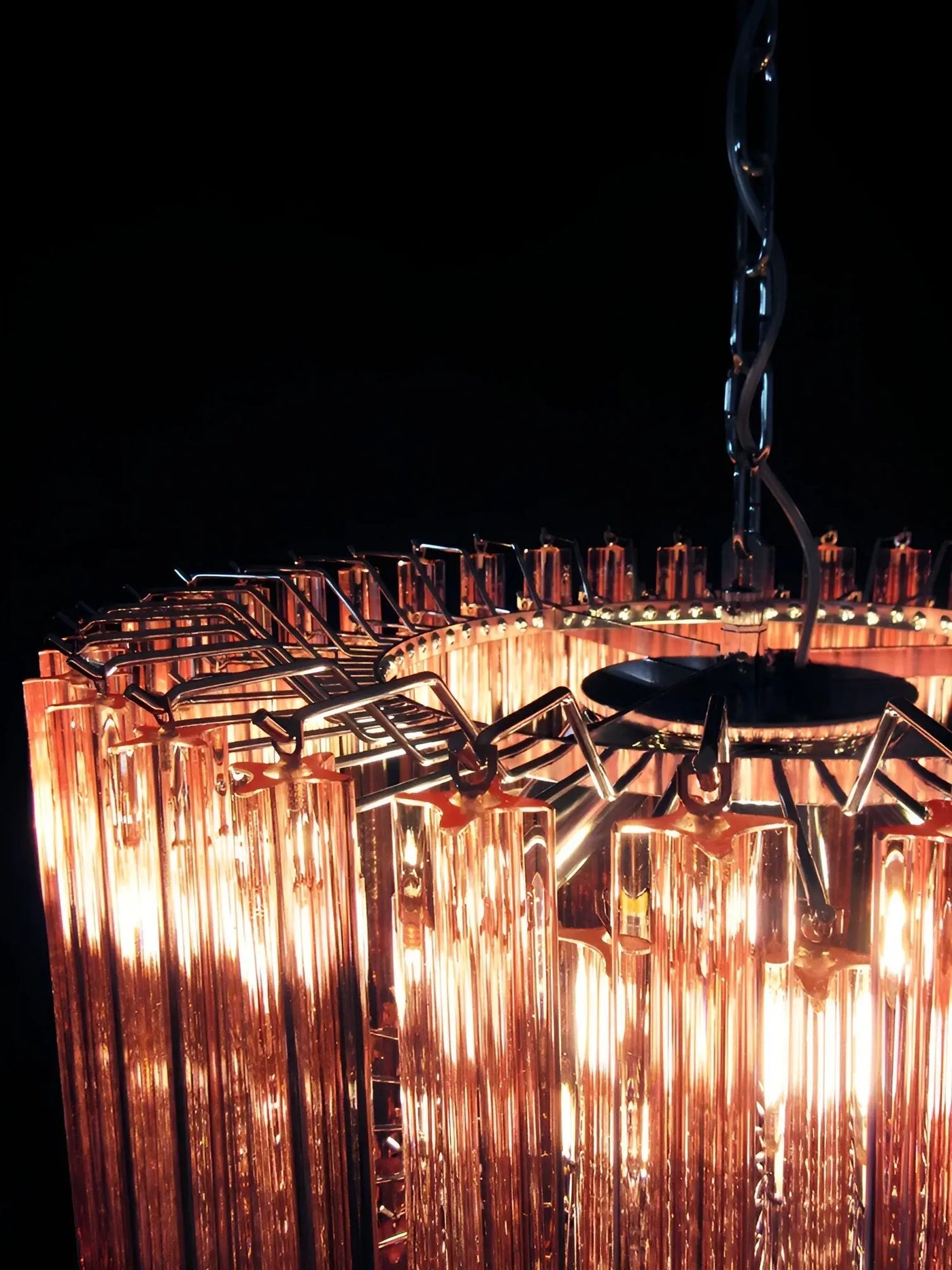 Prism Murano Pink Glass Chandelier - Vakkerlight