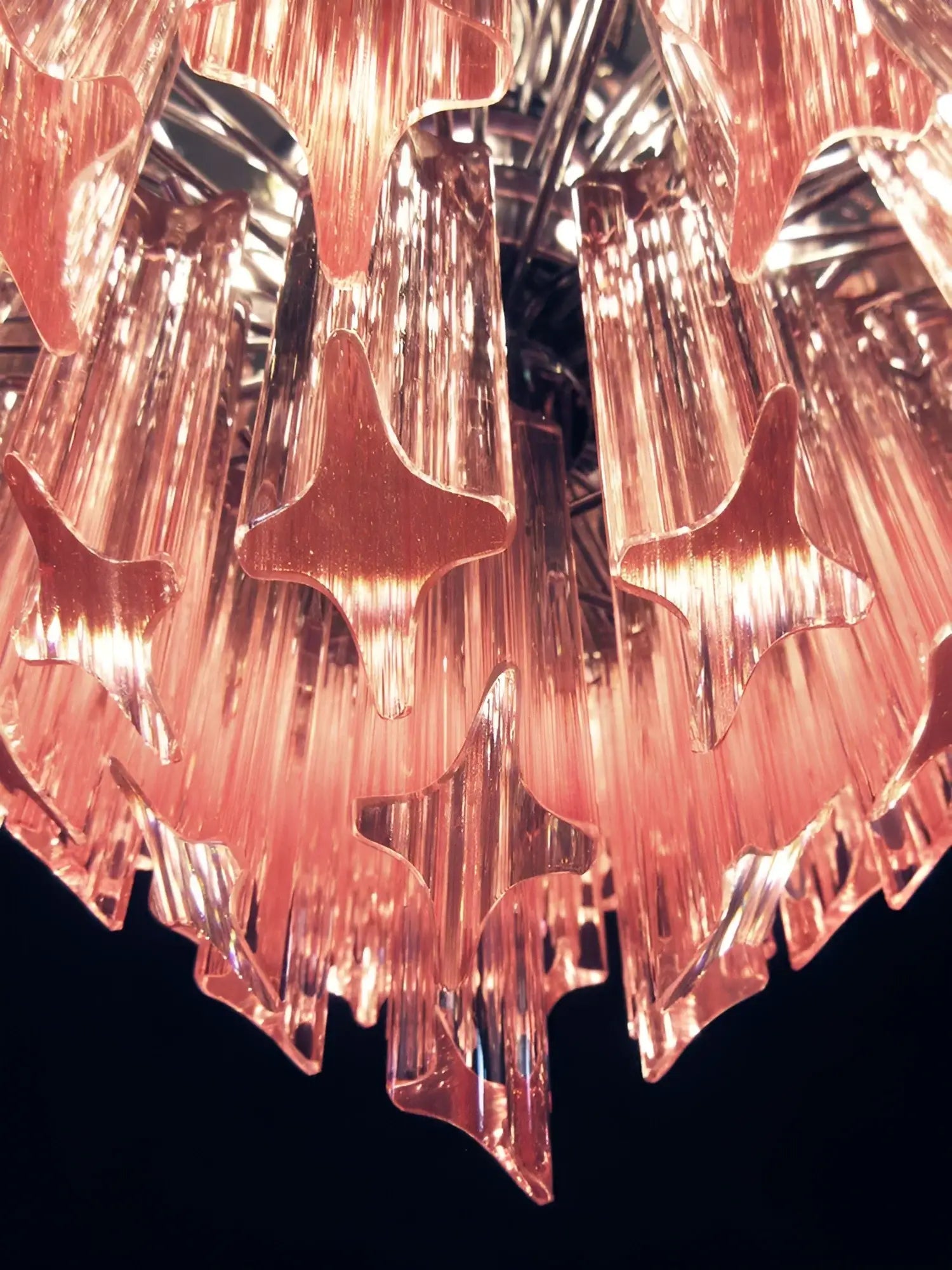 Prism Murano Pink Glass Chandelier - Vakkerlight