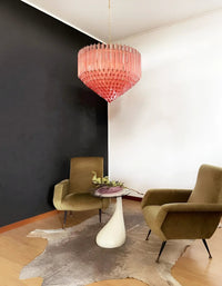 Prism Murano Pink Glass Chandelier - Vakkerlight