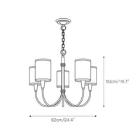 Vakker Limited Brass 5-Light Chandelier — Detail View 4