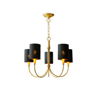 Vakker Limited Brass 5-Light Chandelier — Mid-Century Wholesale Lighting for Dining Rooms