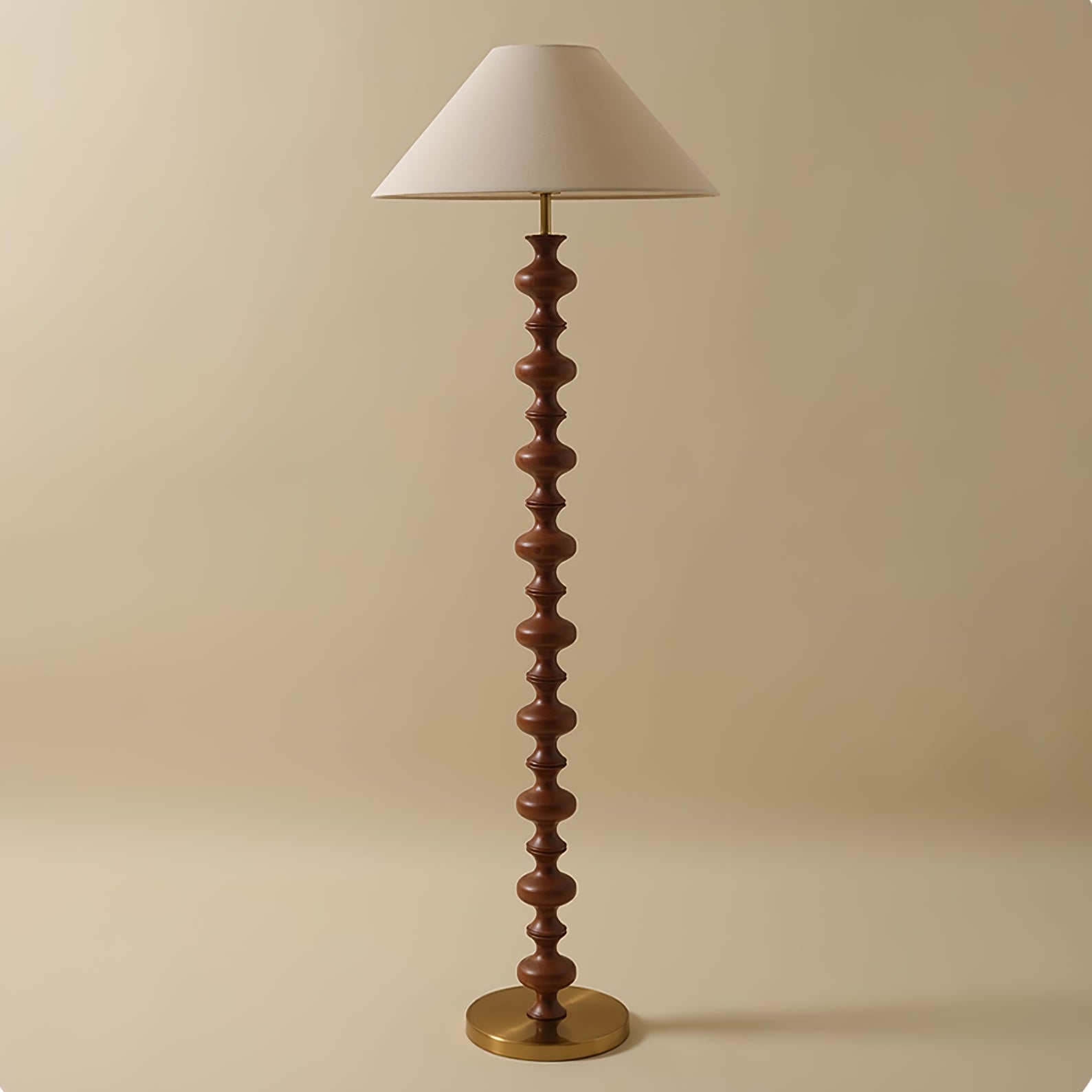 Sculpted Rhythm Wood Floor Lamp - Vakkerlight