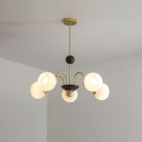 Sculptural Glass Ribbed Chandelier - Vakkerlight