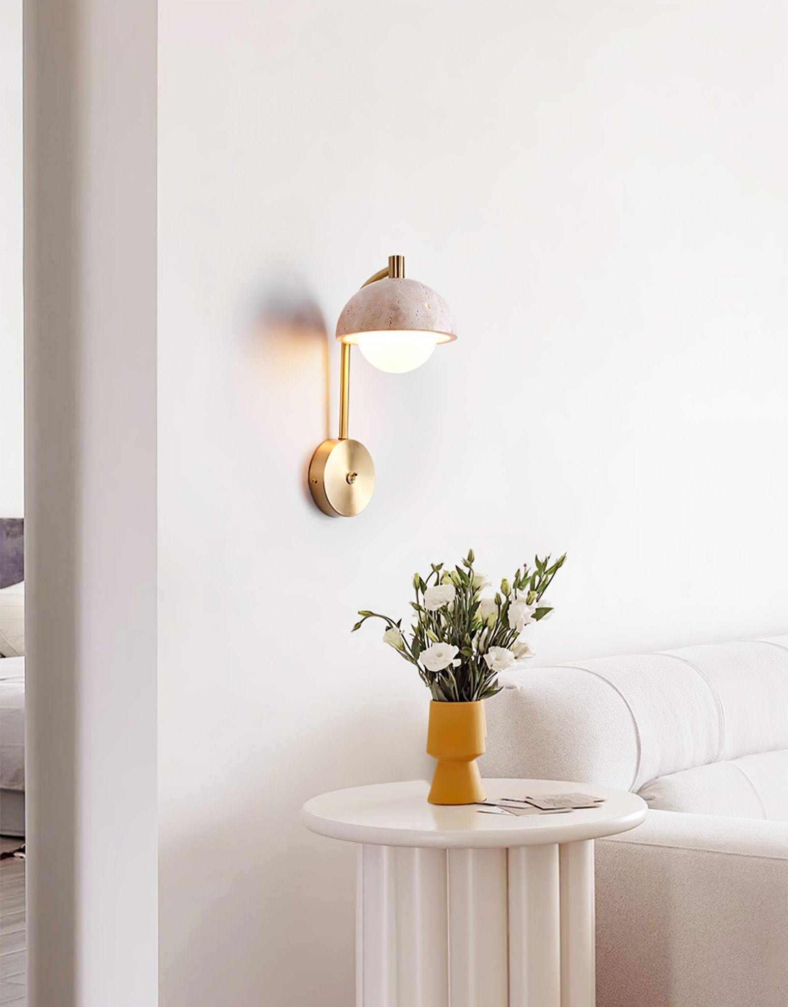 Vellum Travertine Wall Lamp - Vakkerlight