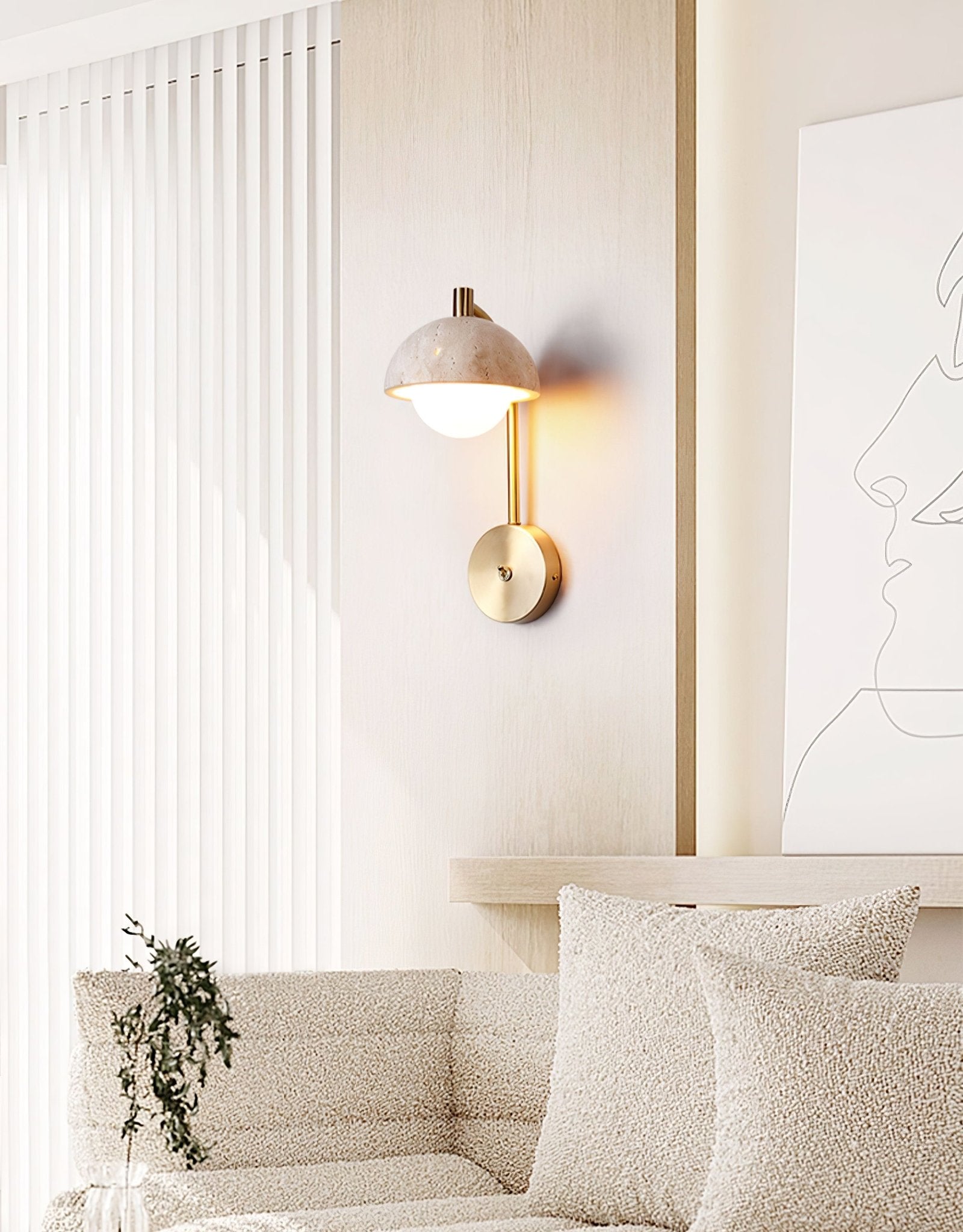 Vellum Travertine Wall Lamp - Vakkerlight