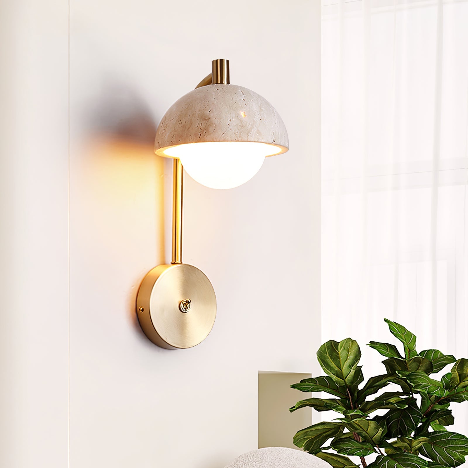 Vellum Travertine Wall Lamp - Vakkerlight