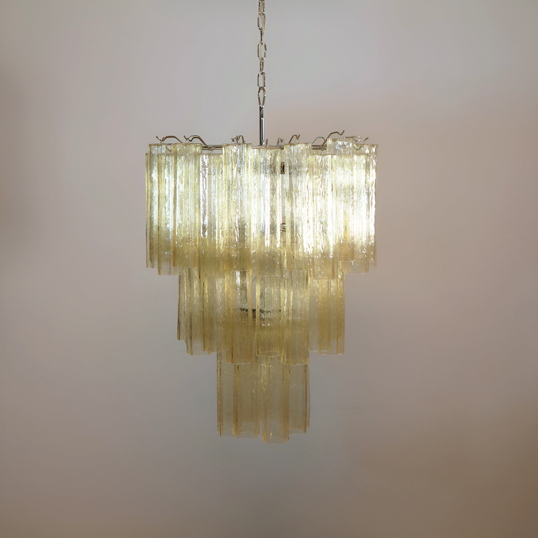 Yellow Murano Glass Tube Chandelier - Vakkerlight