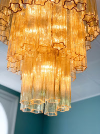 Yellow Murano Glass Tube Chandelier - Vakkerlight