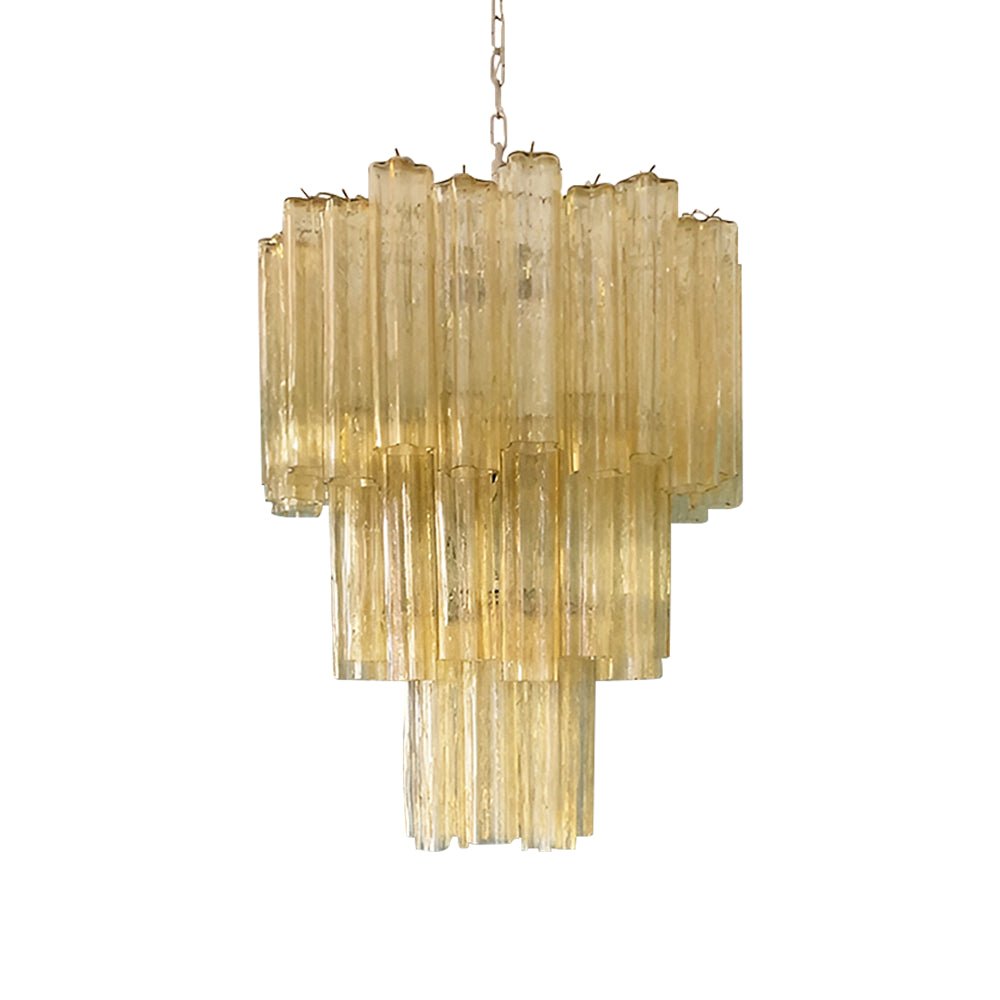 Yellow Murano Glass Tube Chandelier - Vakkerlight
