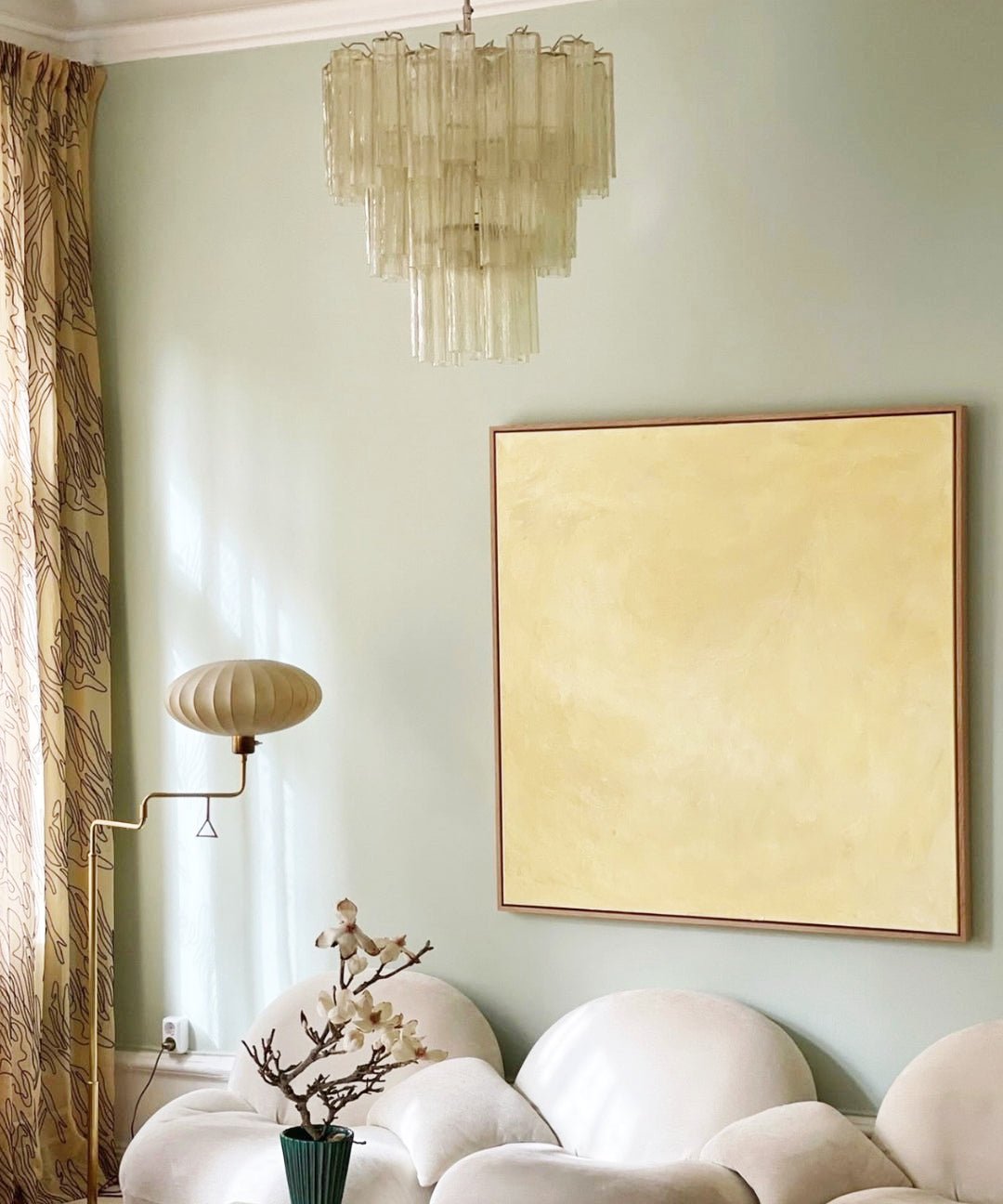 Yellow Murano Glass Tube Chandelier - Vakkerlight