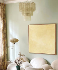 Yellow Murano Glass Tube Chandelier - Vakkerlight