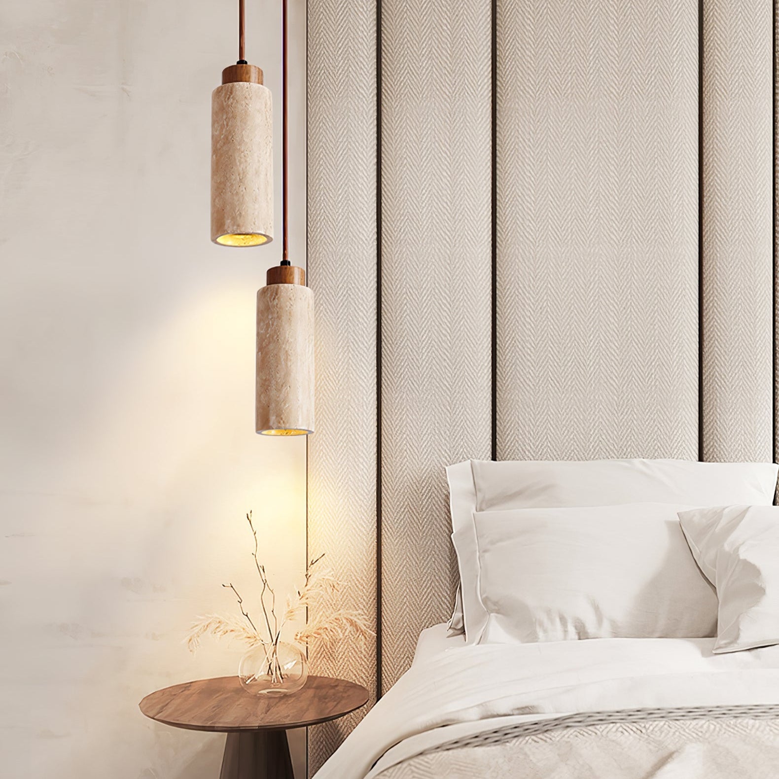 Solvara Travertine Pendant Lamp - Vakkerlight