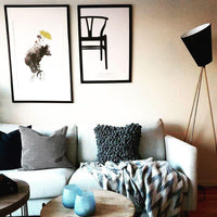 Modern Oslo wood floor lamp - Vakkerlighting