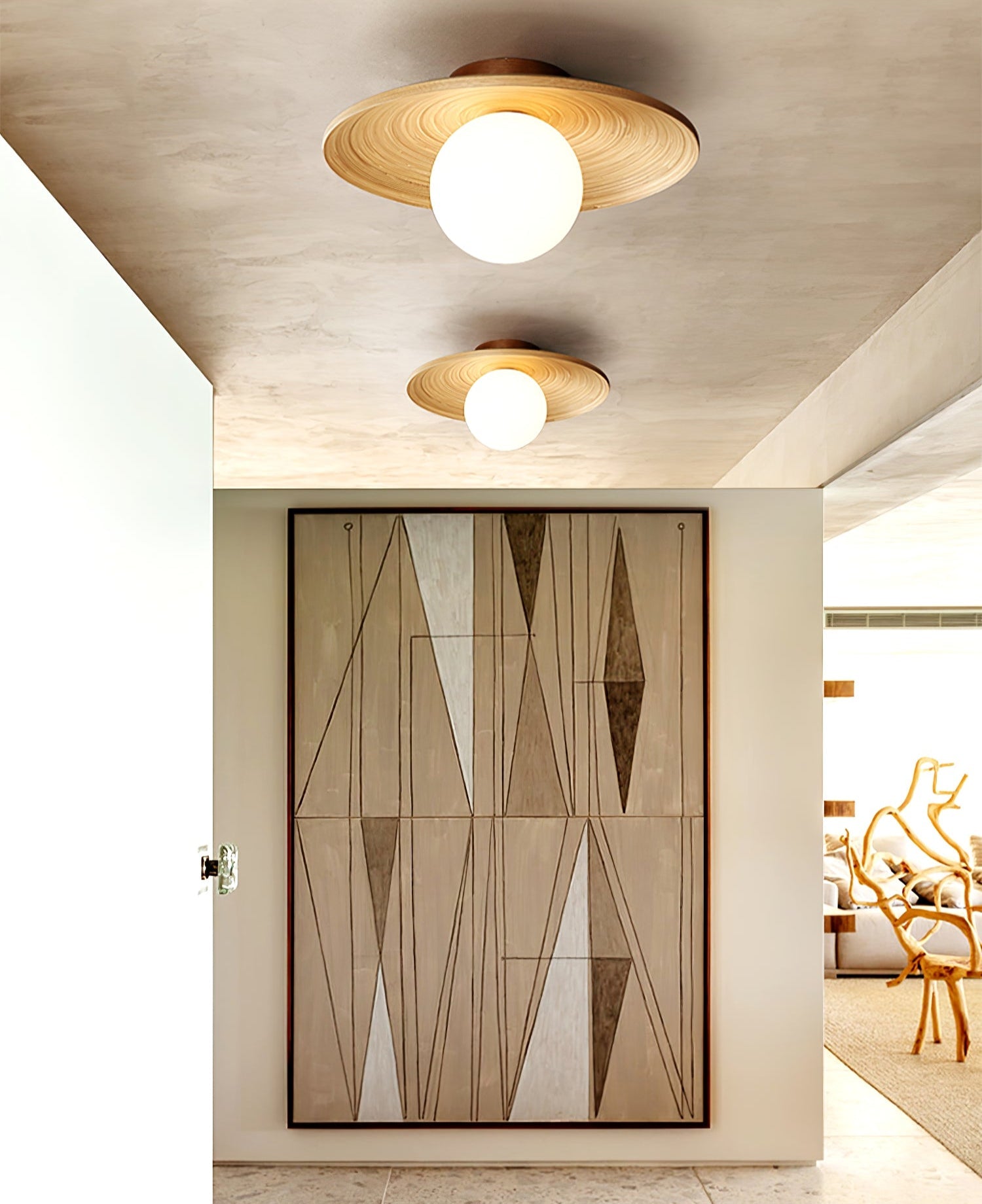 Soluna Wood Ceiling Light - Vakkerlight