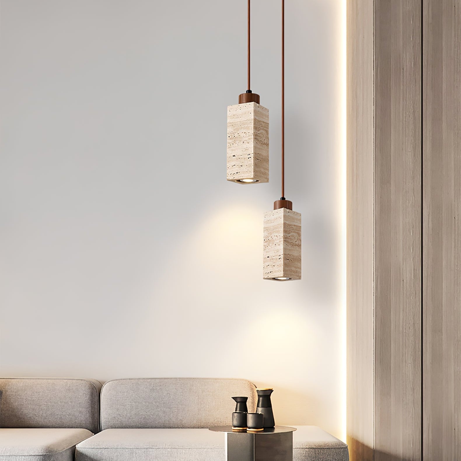 Solvara Travertine Pendant Lamp - Vakkerlight