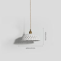 Openwork Ceramic Pendant Lamp - Vakkerlight