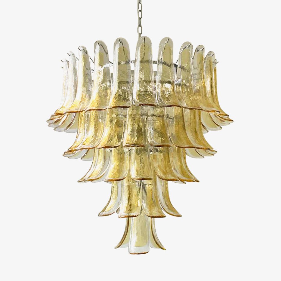 Amber Murano Glass Petals Chandelier - Vakkerlight