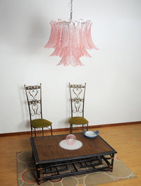 Murano Pink Glass Leaf Chandelier - Vakkerlight