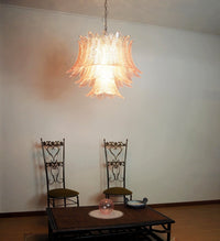 Murano Pink Glass Leaf Chandelier - Vakkerlight