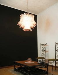 Murano Pink Glass Leaf Chandelier - Vakkerlight