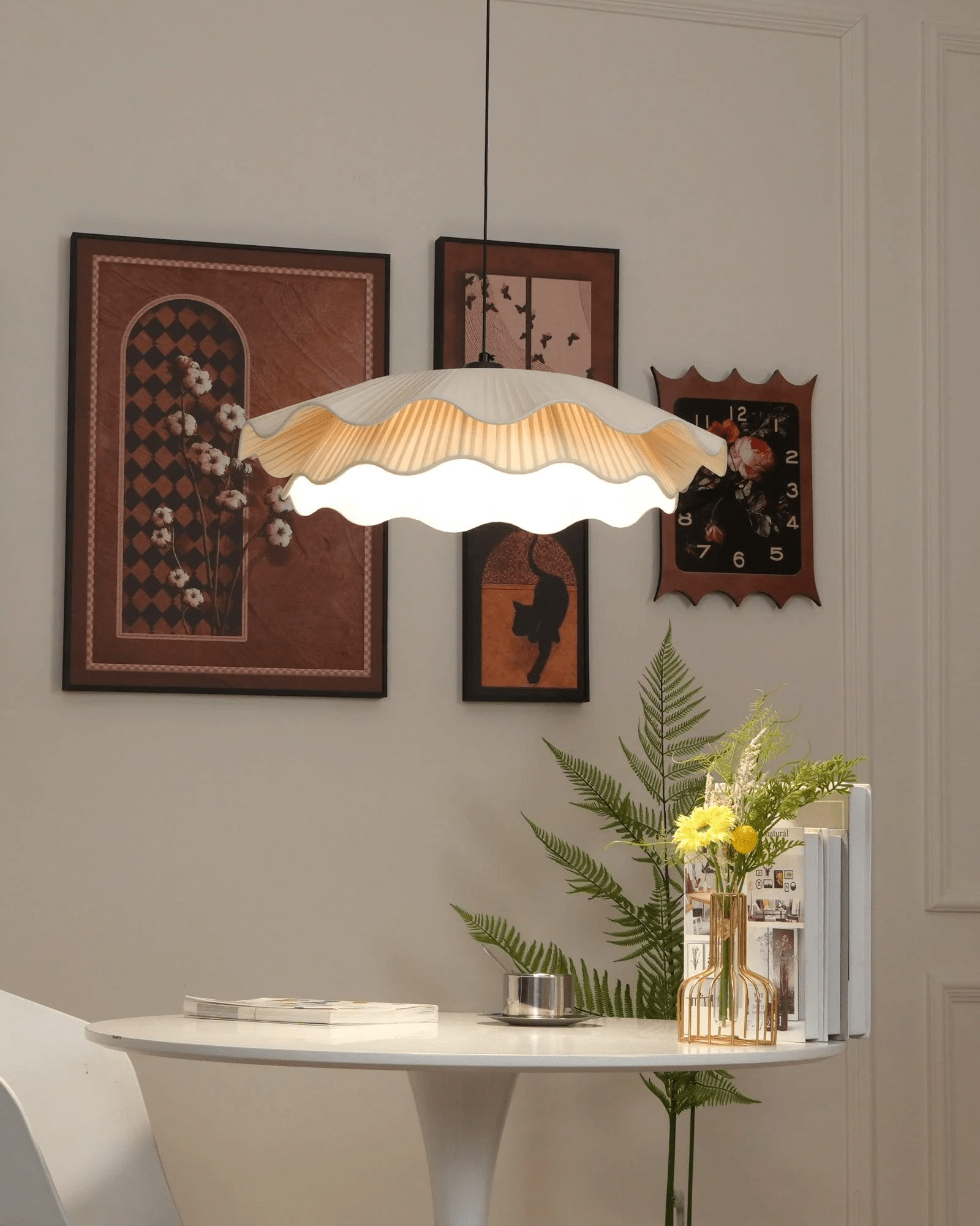 Arwen Fabric Wave Pendant Lamp - Vakkerlight