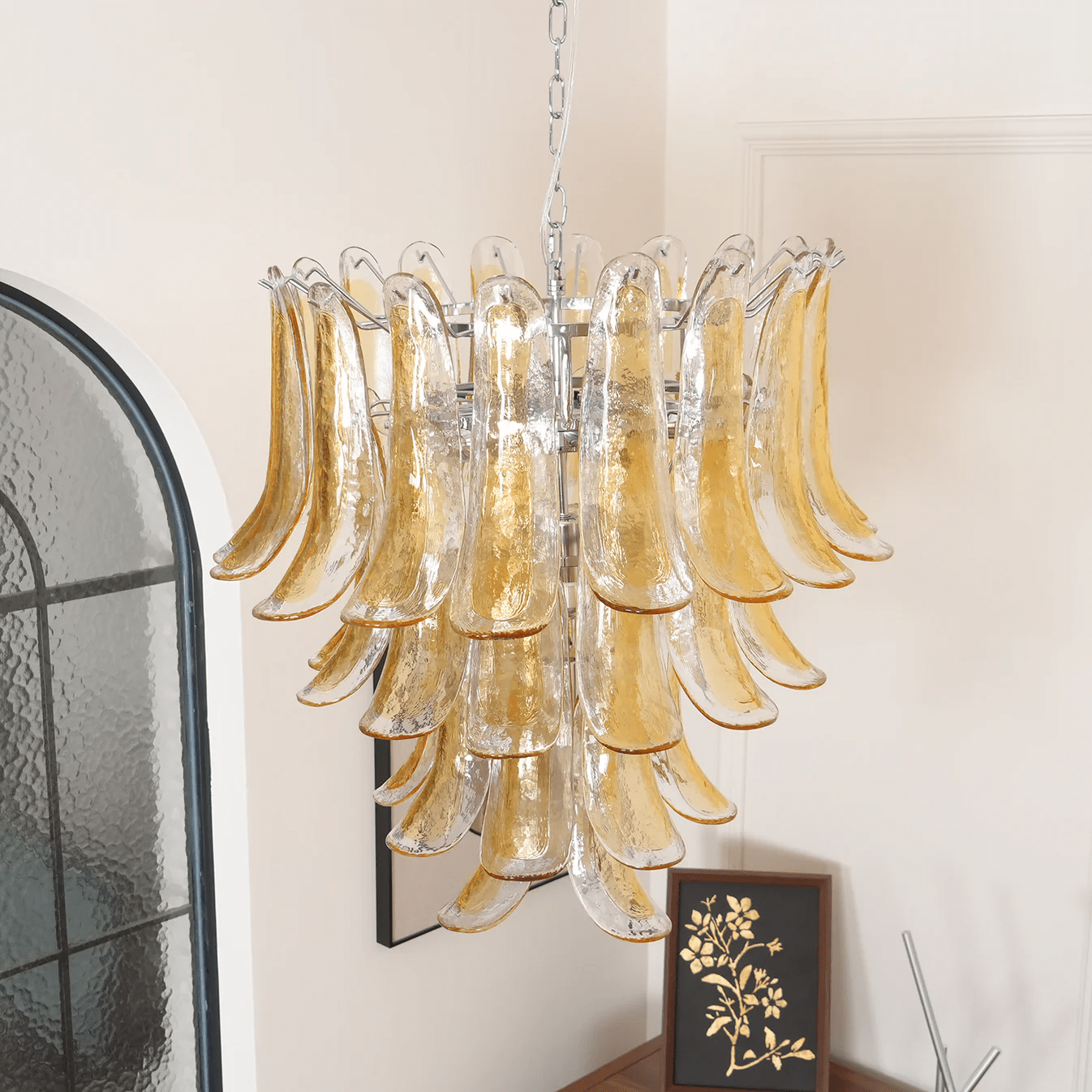 Murano Amber Lily Chandelier - Vakkerlight