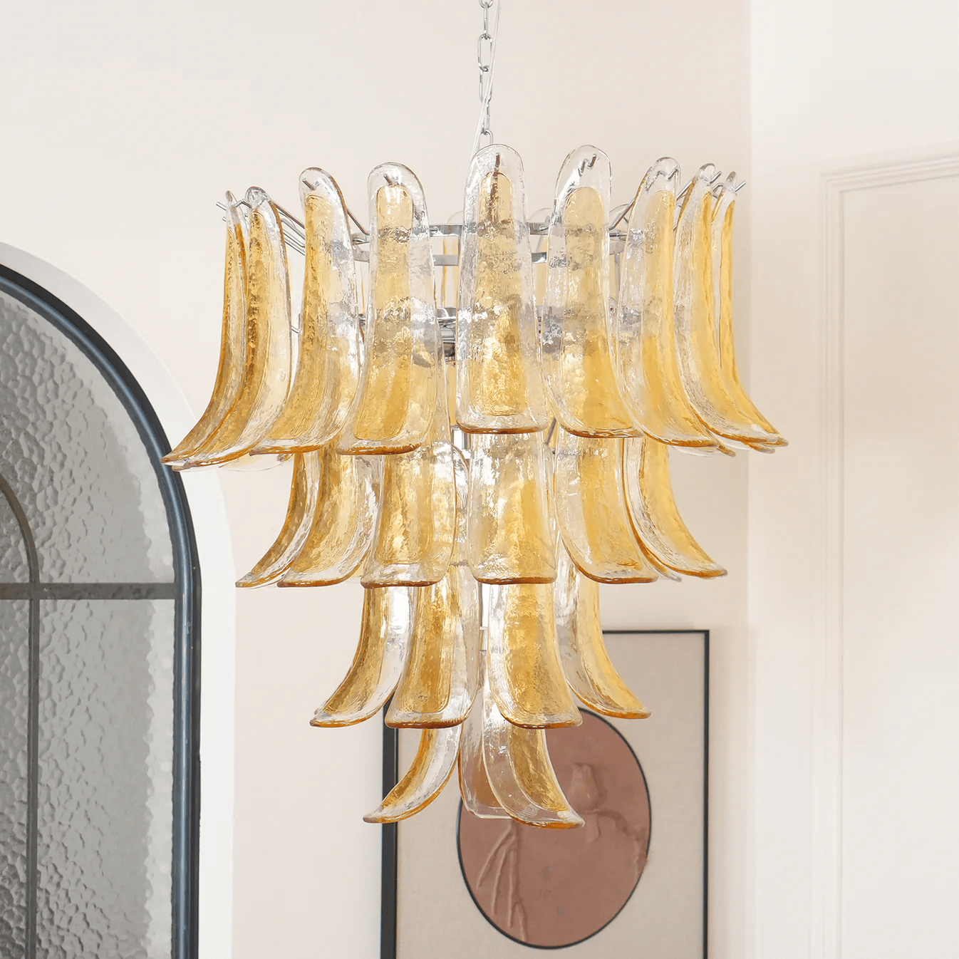Murano Amber Lily Chandelier - Vakkerlight
