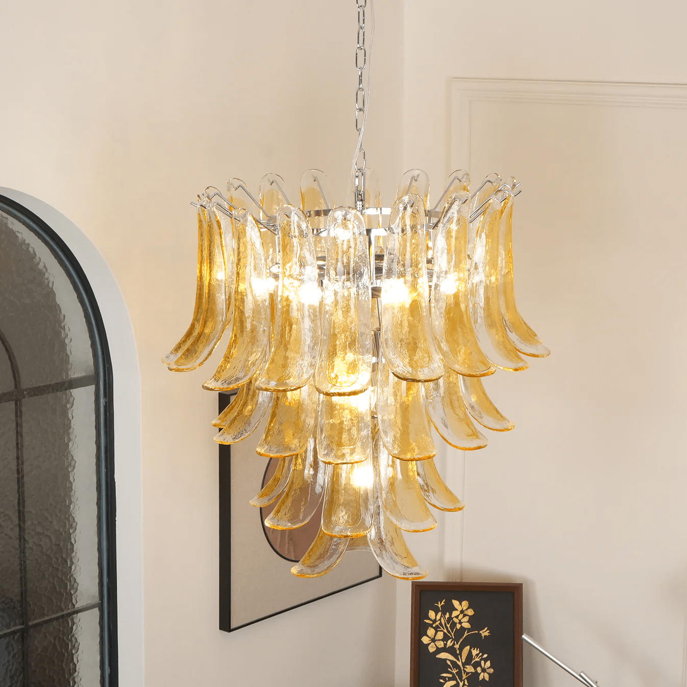 Murano Amber Lily Chandelier - Vakkerlight