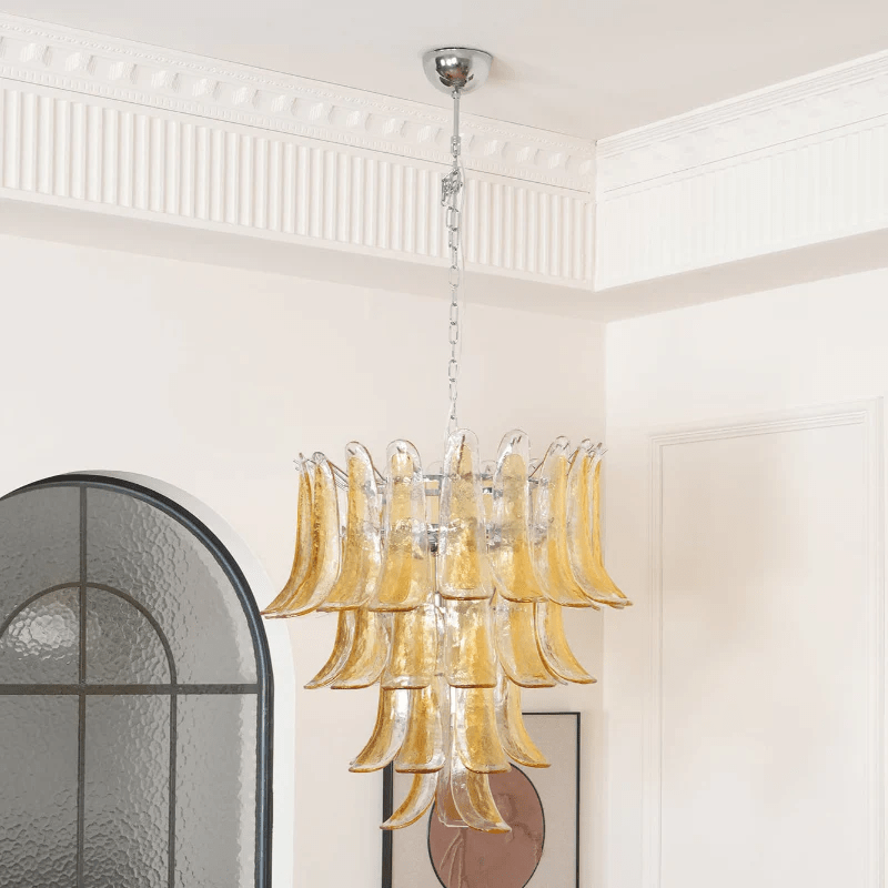 Murano Amber Lily Chandelier - Vakkerlight