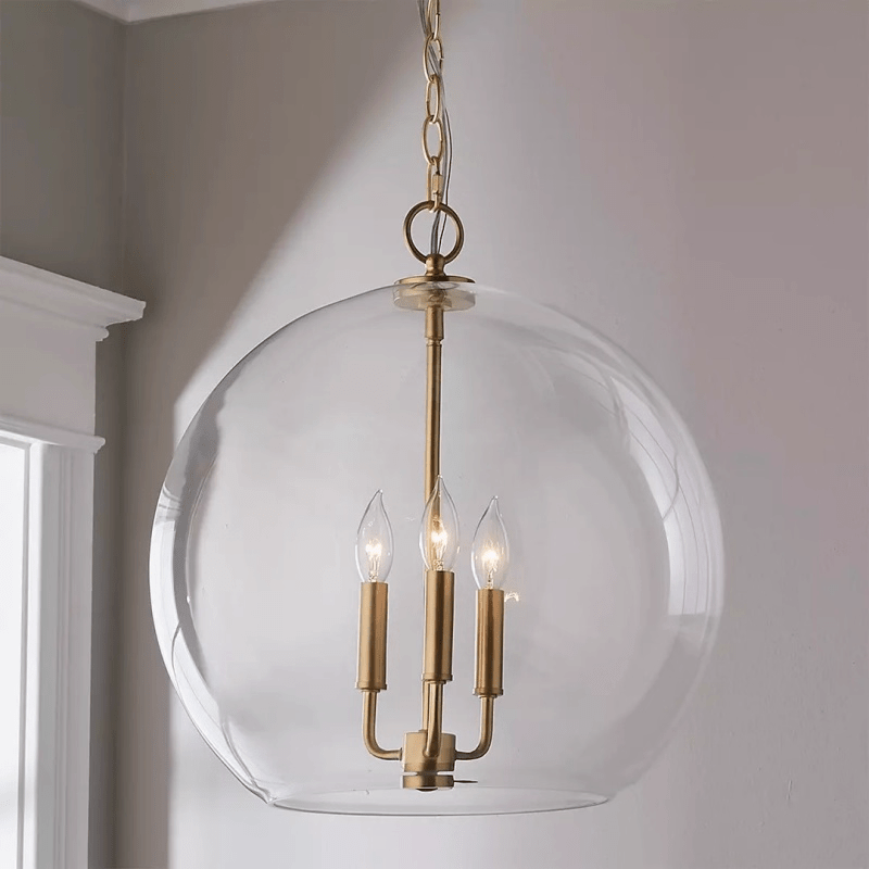 Lysander Clear Globe Pendant Lamp - Vakkerlight