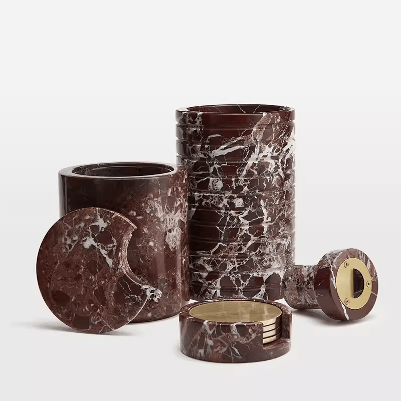 Rosso Levanto Marble Vessel - Vakkerlight