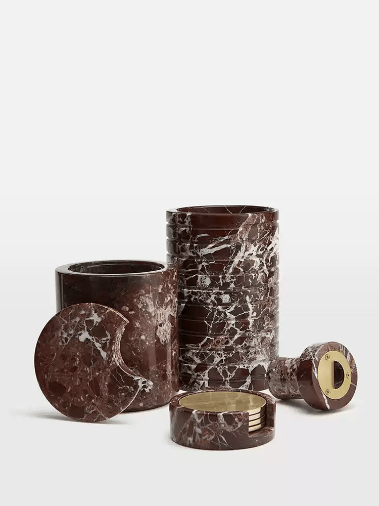 Rosso Levanto Marble Vessel - Vakkerlight