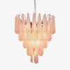 Murano Pink Glass Dewdrop Chandelier