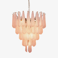 Murano Pink Glass Dewdrop Chandelier - Vakkerlight