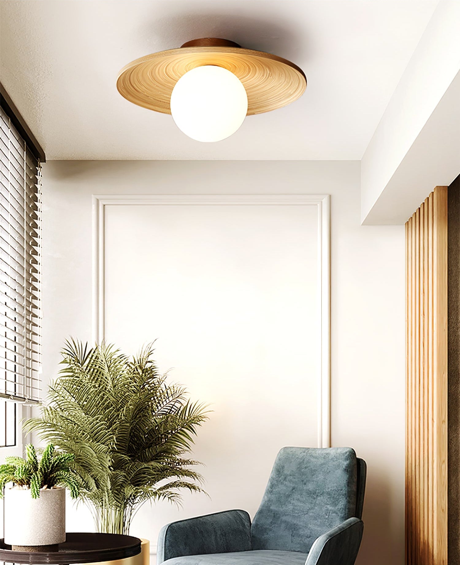Soluna Wood Ceiling Light - Vakkerlight