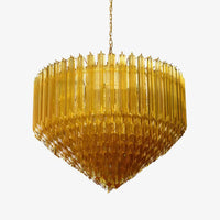Prism Murano Amber Glass Chandelier - Vakkerlight