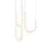 Factory Wholesale - LED Acrylic Pearl Necklace Chandelier, modern, light-luxury art style, suitable for stairwells and open public spaces