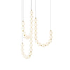 Factory Wholesale - LED Acrylic Pearl Necklace Chandelier, modern, light-luxury art style, suitable for stairwells and open public spaces