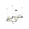 Alabaster Square Box Chandelier, Contemporary art style, suitable for conference rooms and studies