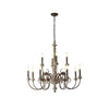 Alessandro Candle Chandelier, French country style, suitable for studies and high-ceilinged living rooms