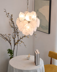 Aqua White Glass Murano Chandelier - Vakkerlight